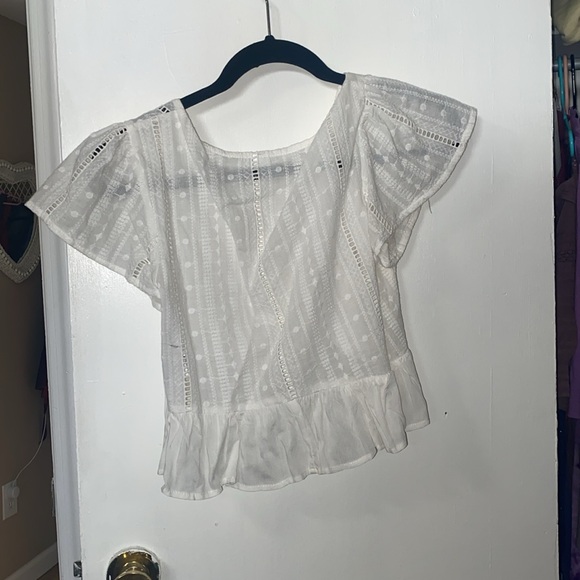aeropostale white sheet crop tie top - Picture 3 of 3